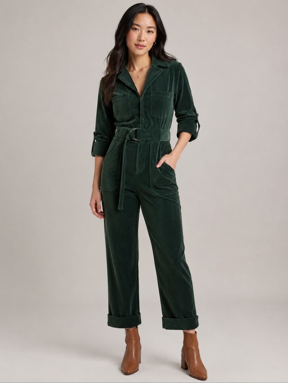 ❤️ NWT! UNIQUE VINTAGE VELVET CORDUROY JUMPSUIT, 2 (XS)